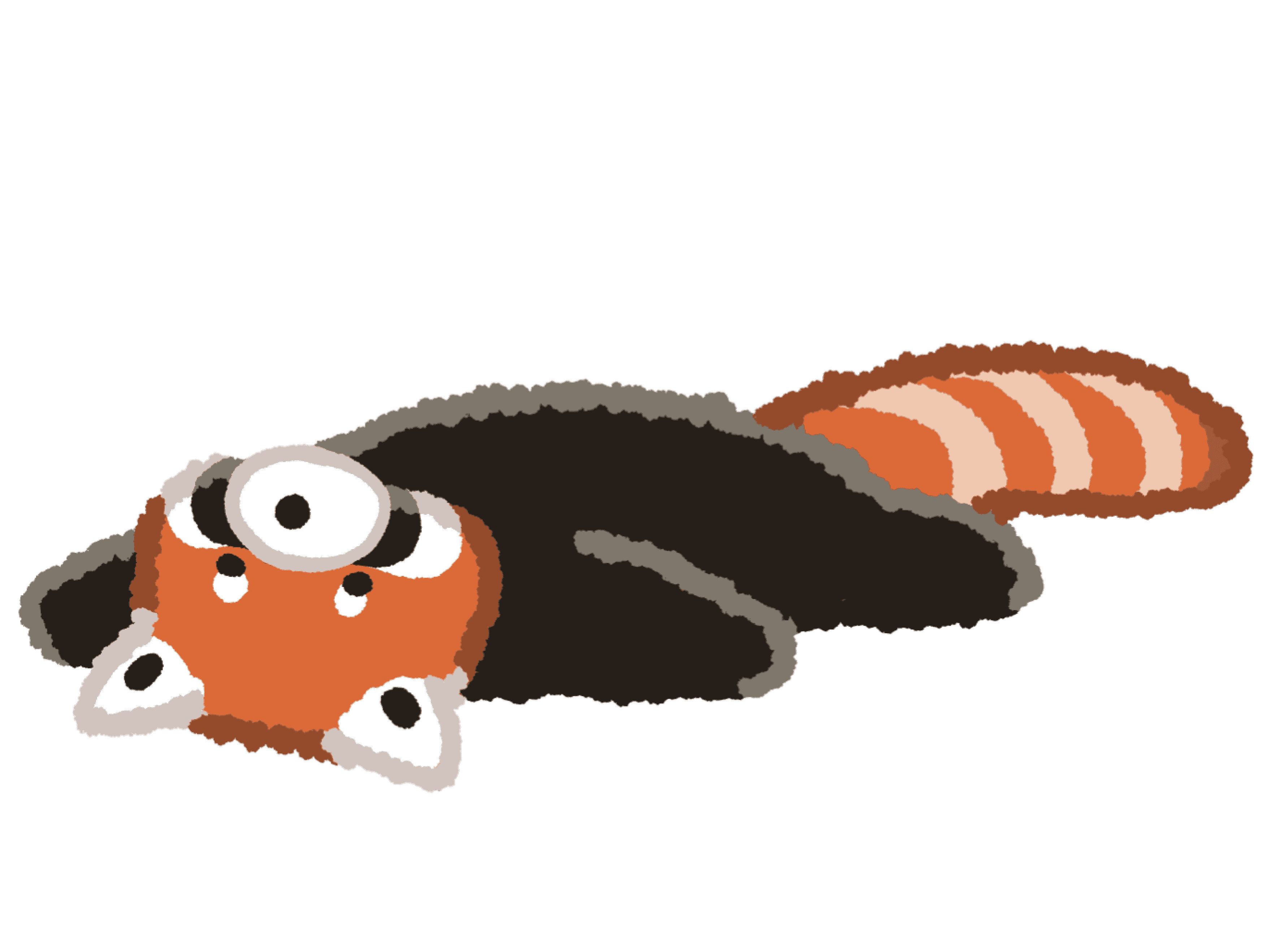 ぽん太大の字イラスト