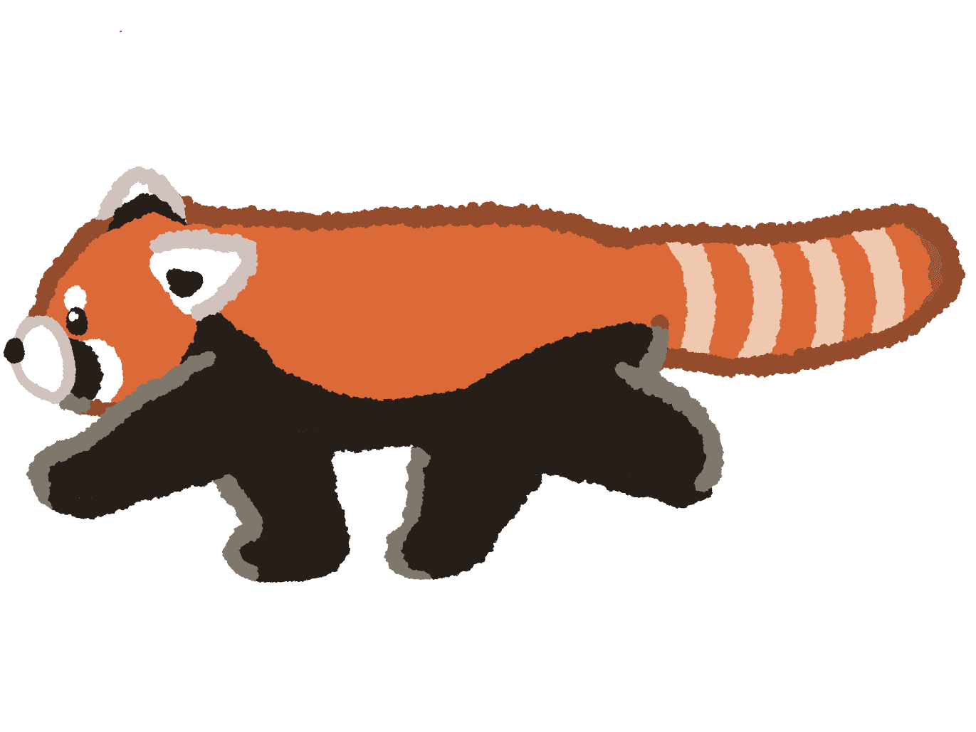 ぽん太歩きイラスト